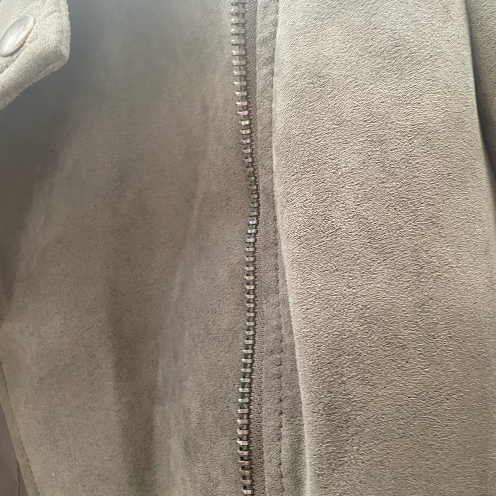 Gray Suede Jacket With Removable/Adjustable Belt - image 1